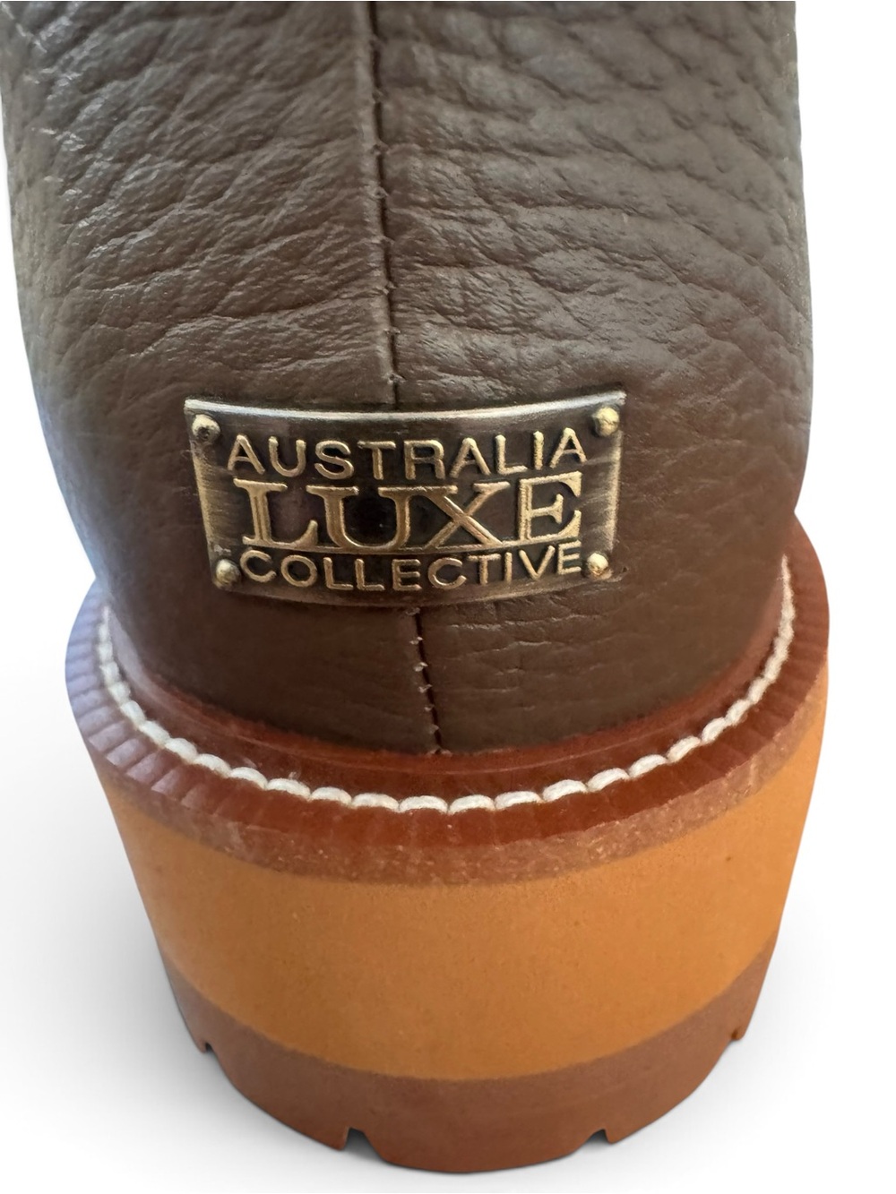 Australia Luxe Collective Trinity Clay Taupe Brown Leather shearing Boot